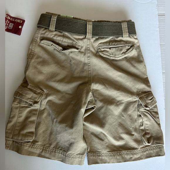 NEW BOY'S "FADED GLORY" BELTED" SOLID CARGO" SHORTS w/ WAISTBAND ADJUSTMENT - Picture 2 of 6